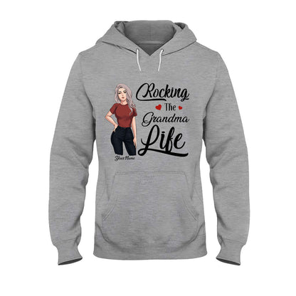 Rocking The Grandma Life - Personalized Mother's Day T-shirt and Hoodie