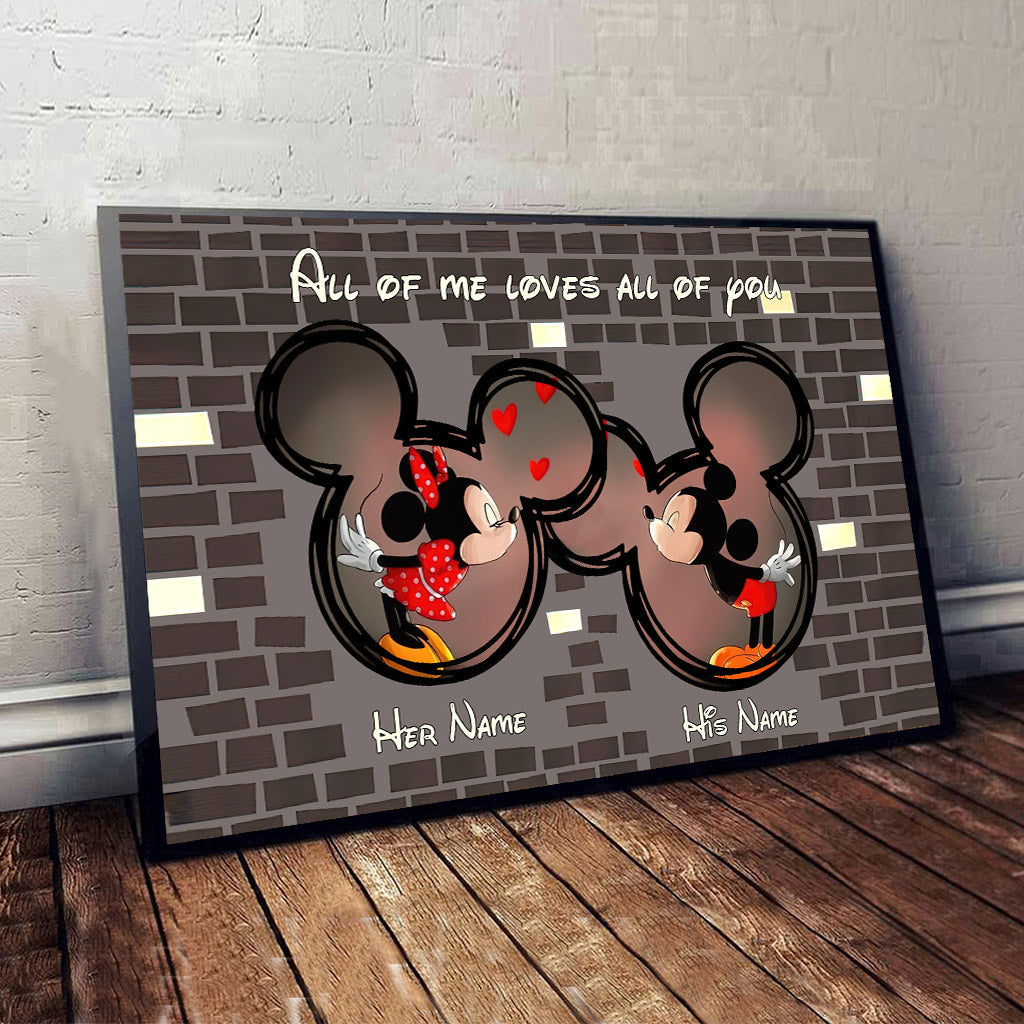 Home Is Where The Heart Is - Personalized Couple Mouse Canvas And Poster
