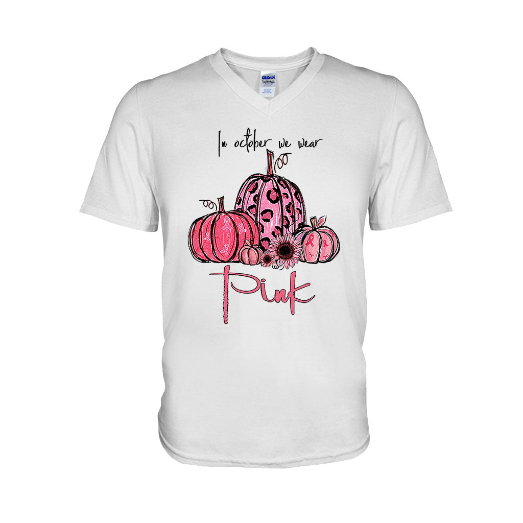 In October We Wear Pink Breast Cancer Awareness T-shirt and Hoodie 092021