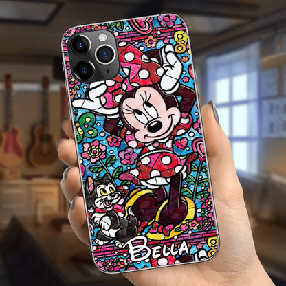 Stained Glass Mouse - Personalized Mouse Phone case
