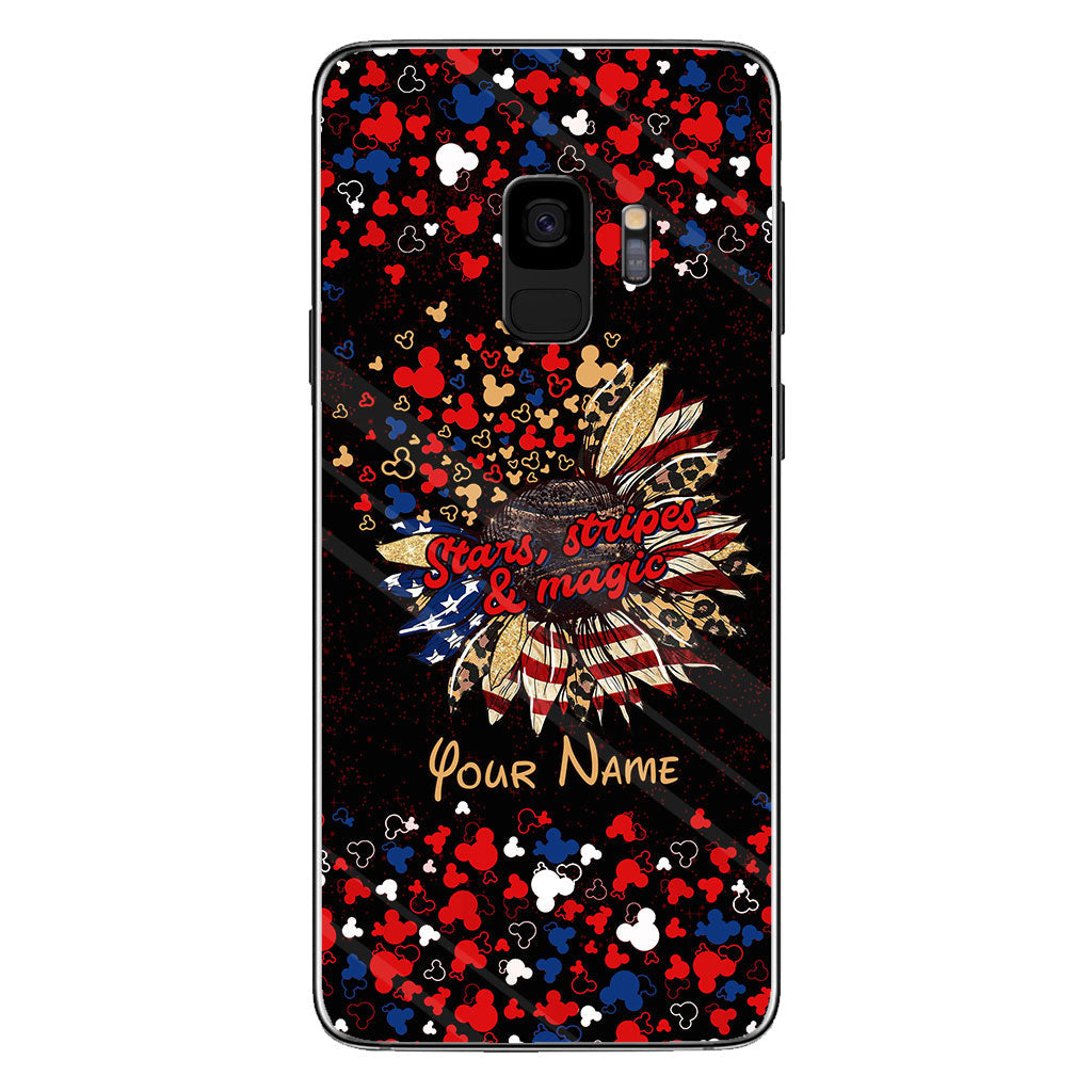 Stars Stripes And Magic - Personalized Independence Day Mouse Phone Case