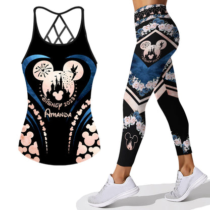 Just A Girls Who Loves Turtle - Personalized Mouse Cross Tank Top and Leggings