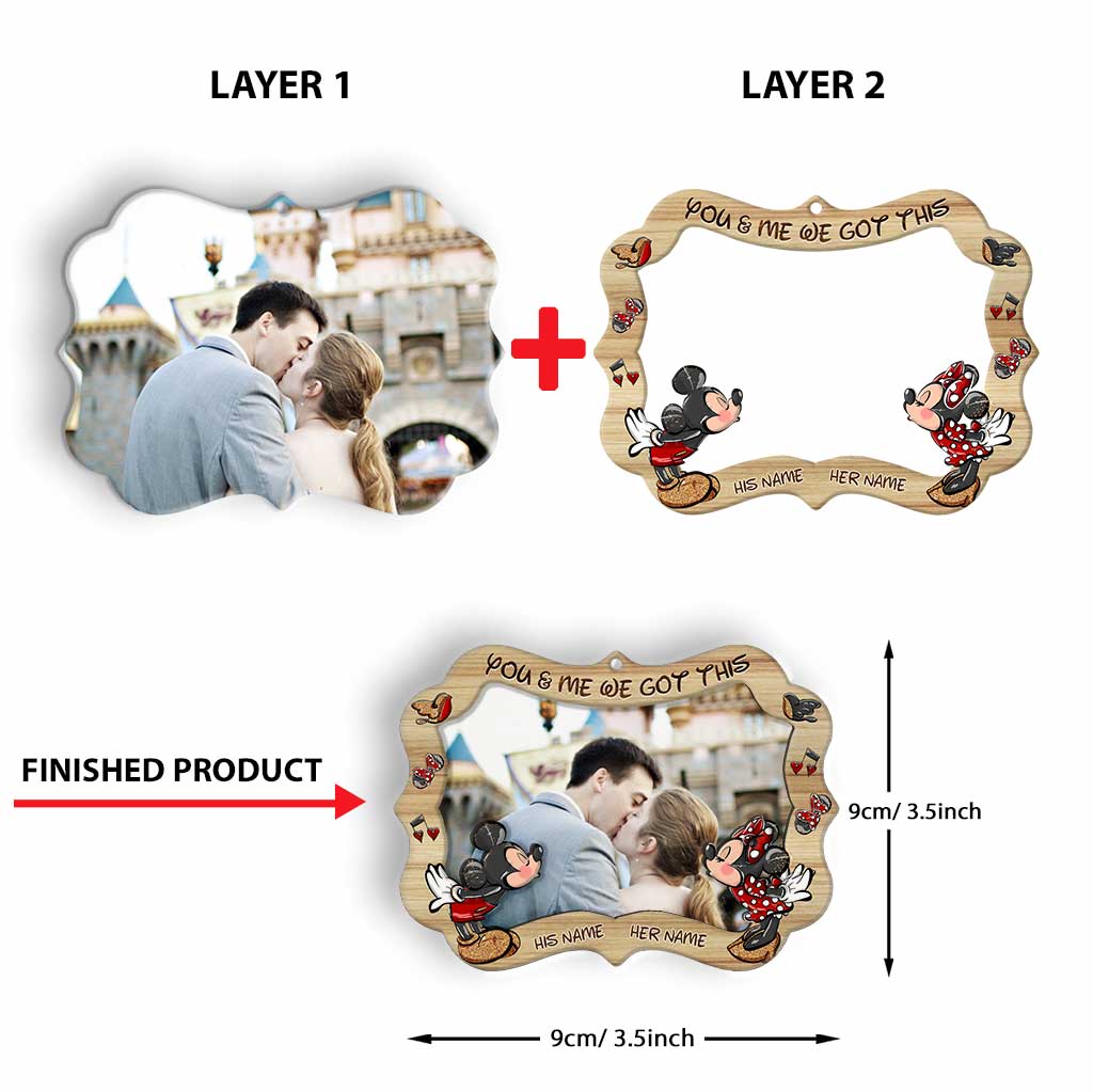 You And Me We Got This - Personalized Christmas Mouse Layered Wood Ornament