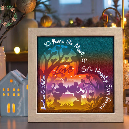 A Magic Couple - Personalized Mouse Light Shadow Box