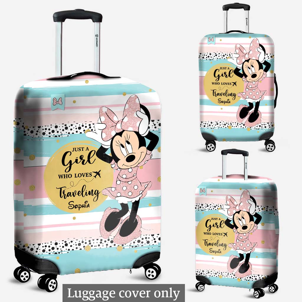 Just A Girl - Personalized Mouse Luggage Cover