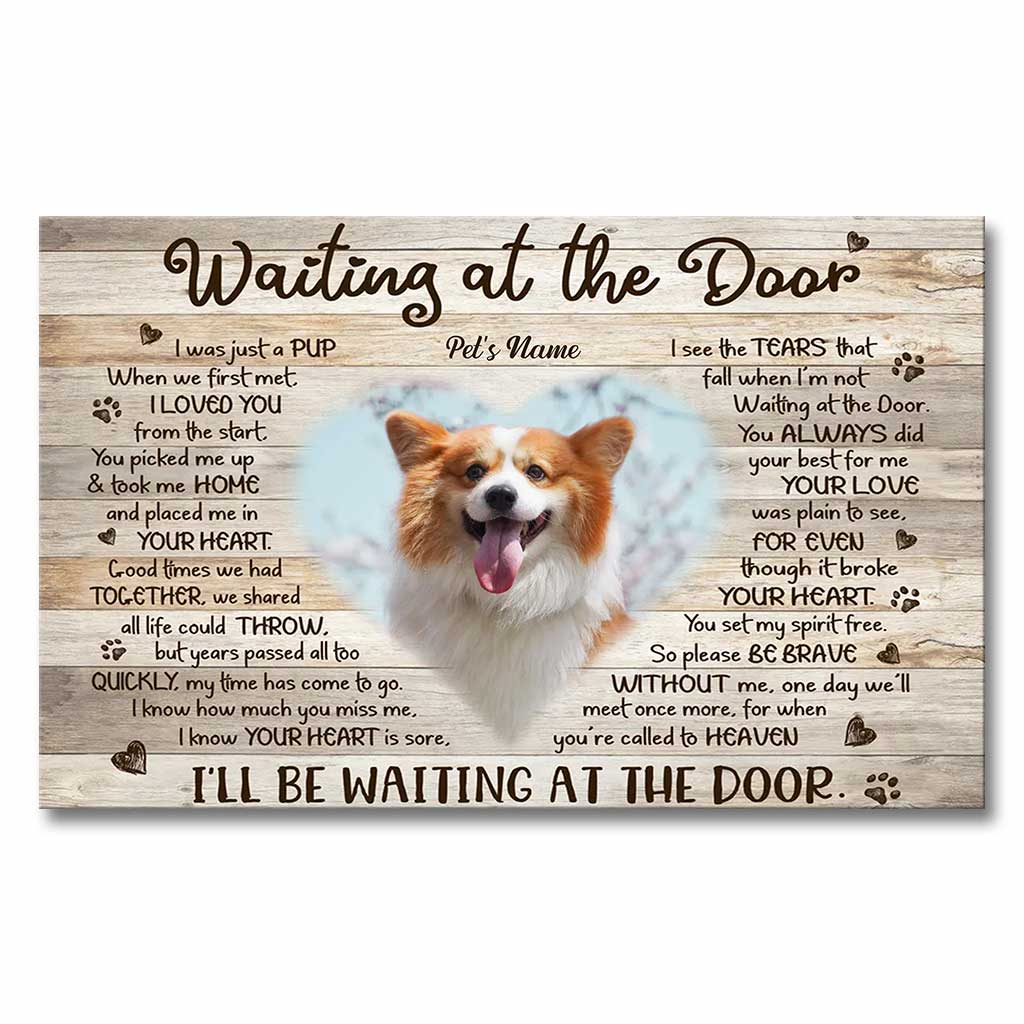 Waiting At The Door - Personalized Dog Canvas And Poster