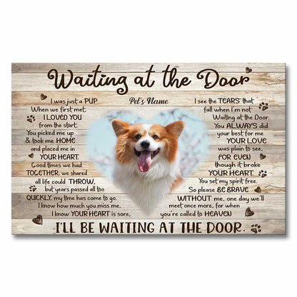 Waiting At The Door - Personalized Dog Canvas And Poster