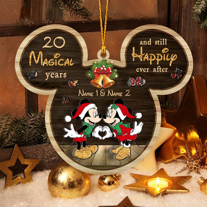 Magical Years - Personalized Christmas Mouse Ornament (Printed On Both Sides)