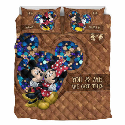 You & Me We Got This - Personalized Mouse Quilt Set
