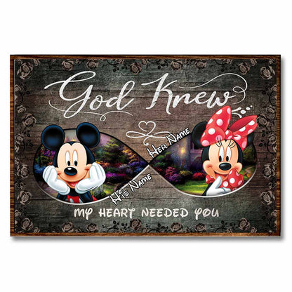 God Knew My Heart Needed You - Personalized Mouse Poster