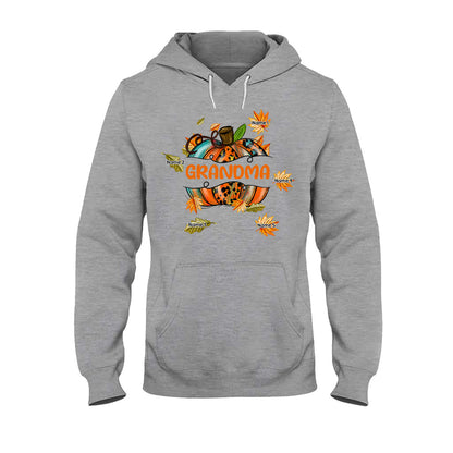 Grandma - Personalized Fall Grandma T-shirt and Hoodie