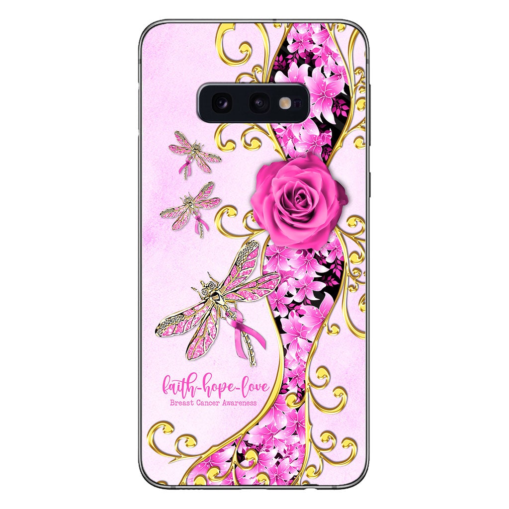 Faith Hope Love Breast Cancer Awareness Phone Case
