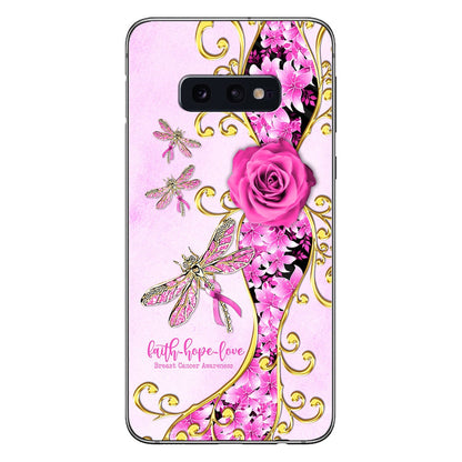 Faith Hope Love Breast Cancer Awareness Phone Case