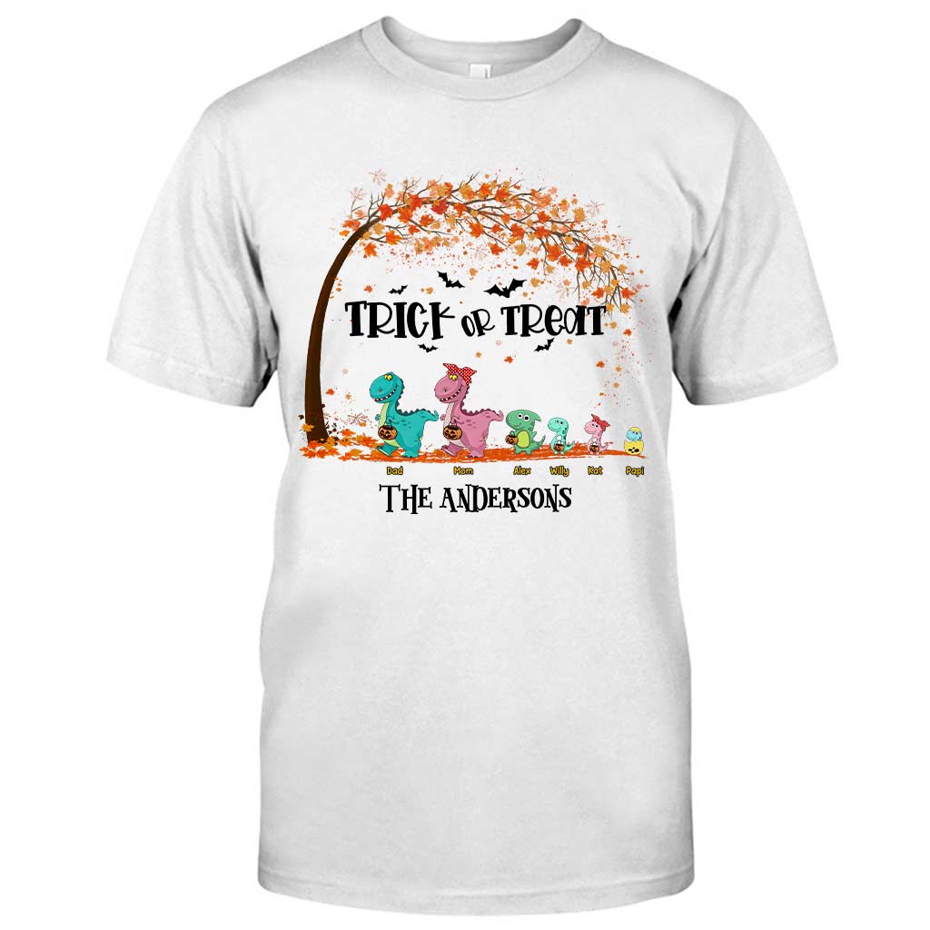 Family Of Dinosaurs - Personalized Halloween Family T-shirt and Hoodie