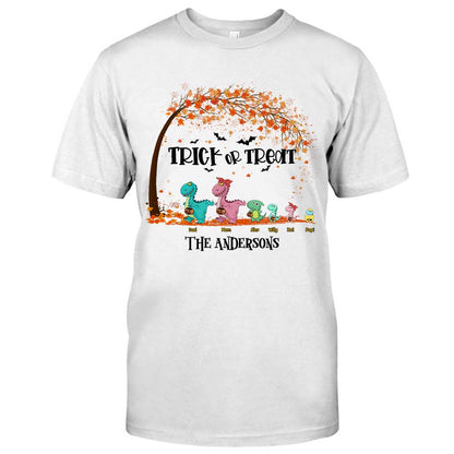 Family Of Dinosaurs - Personalized Halloween Family T-shirt and Hoodie