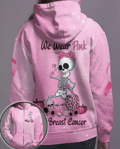 We Wear Pink For Breast Cancer Awareness - Breast Cancer Awareness All Over T-shirt and Hoodie 0822