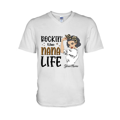 Rocking The Nana Life - Personalized Grandma T-shirt and Hoodie