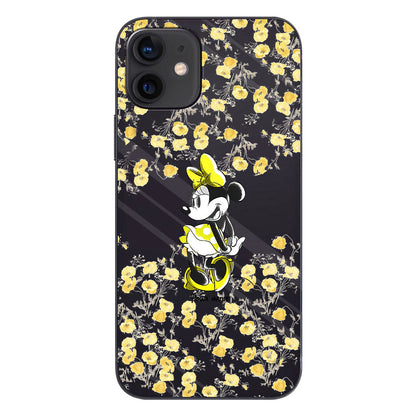 Yellow Floral - Personalized Mouse Clear Phone Case
