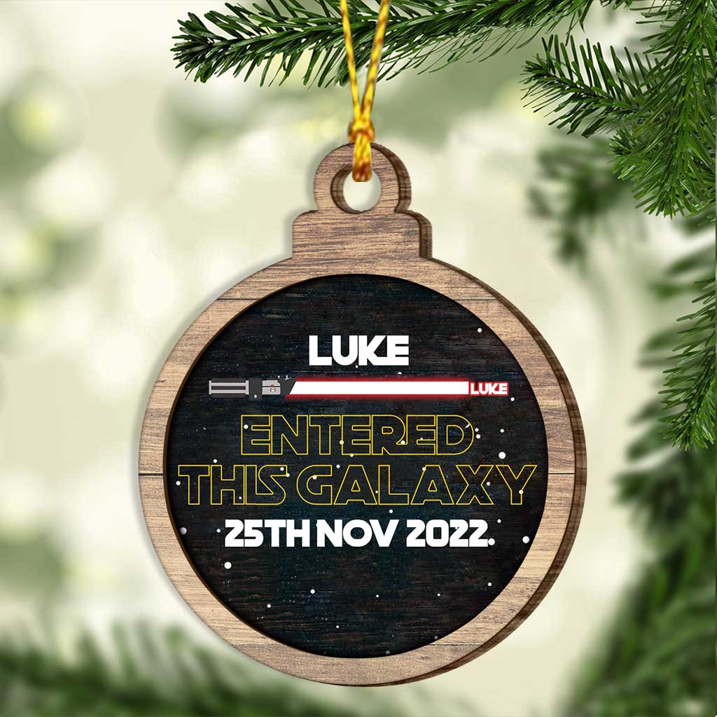 Entered This Galaxy - Personalized Christmas The Force Layered Wood Ornament