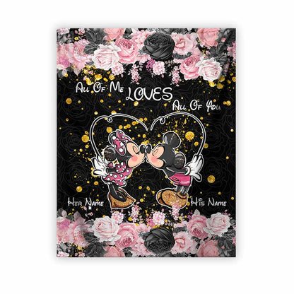 All Of Me Loves All Of You - Personalized Mouse Wall Tapestry