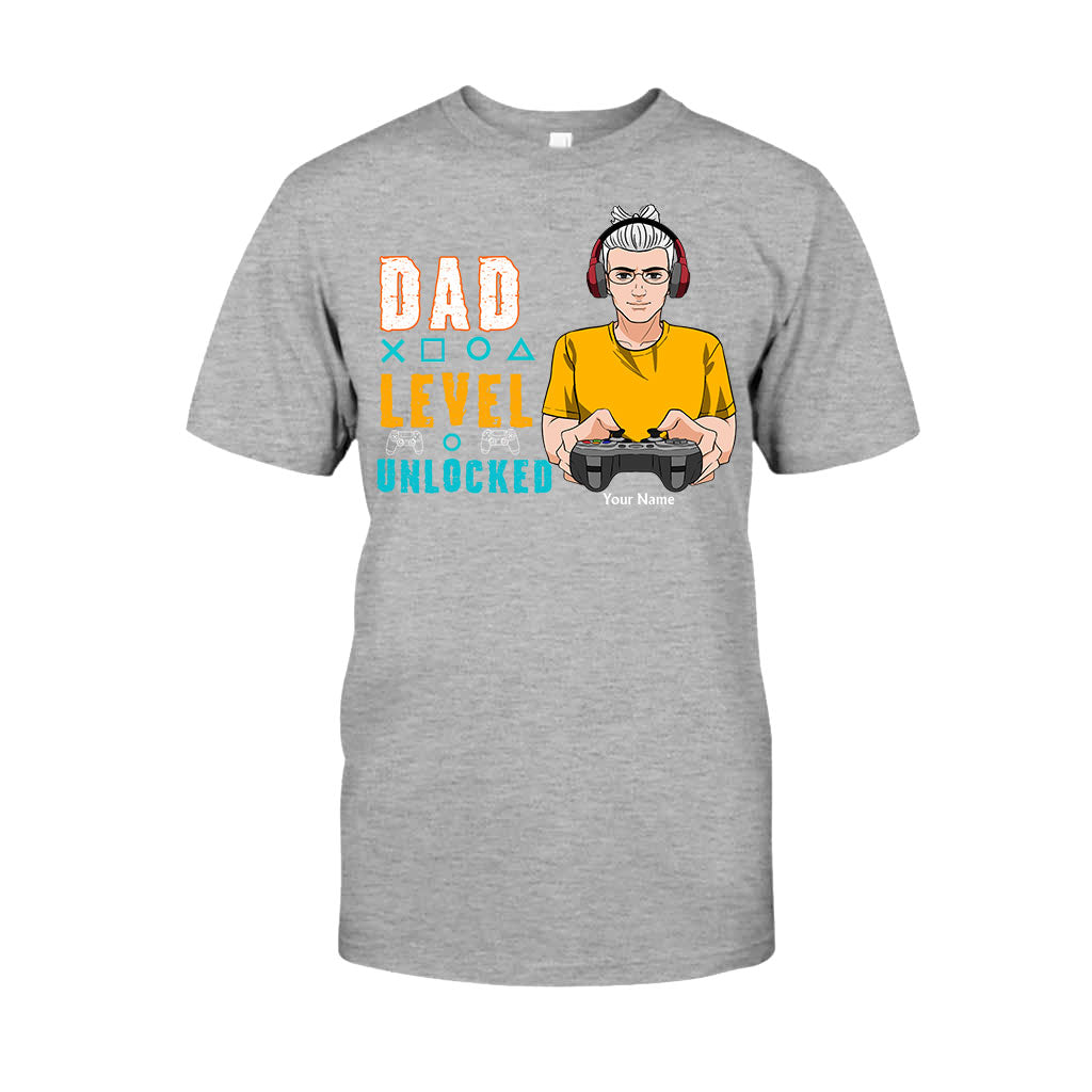 Dad Level Unlocked - Personalized Father's Day T-shirt and Hoodie