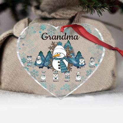 Grandma - Personalized Christmas Transparent Ornament