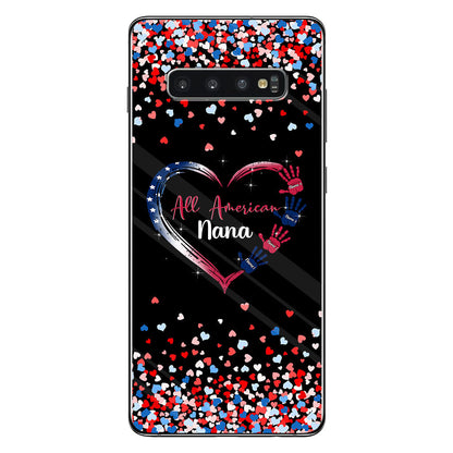 Nana's Heart - Personalized Independence Day Grandma Phone Case