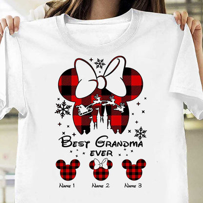 Best Grandma Ever - Personalized Christmas T-shirt and Hoodie