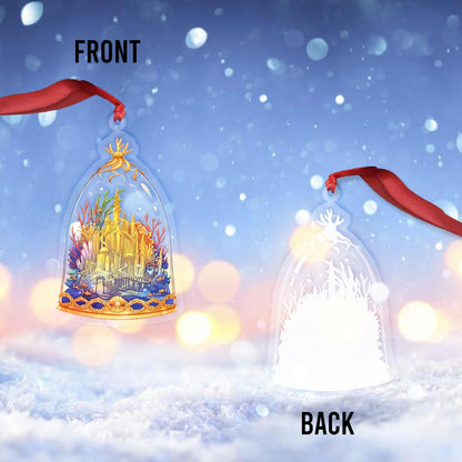Under the Sea Castle - Christmas Mouse Transparent Ornament