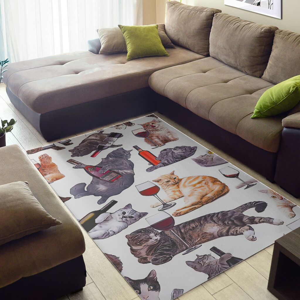 Cats And Wines Cat Rug 0622