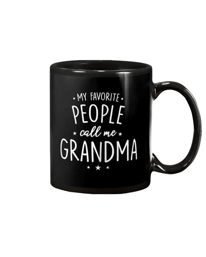 Womens Gift My Favorite People Call Me Grandma - Grandma Mug 0921