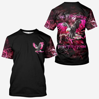 Eagle Strong Breast Cancer Smoke Breast Cancer Awareness All Over T-shirt and Hoodie