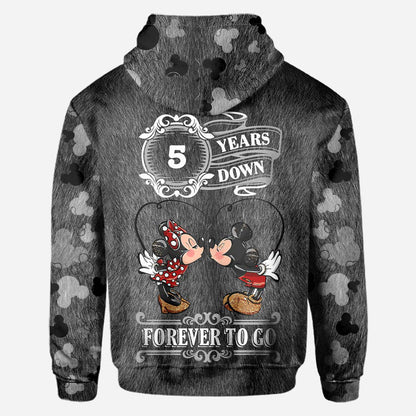 Forever To Go - Personalized Couple Mouse All Over T-shirt and Hoodie