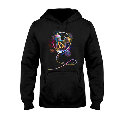 50 Years Mouse Ear Balloon EARidescent - Personalized T-shirt and Hoodie