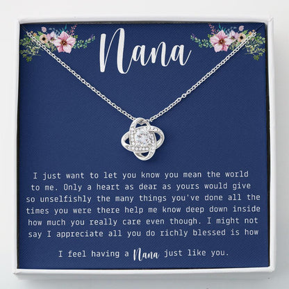 Nana Grandma Gift - Grandma Love Knot Necklace 0921
