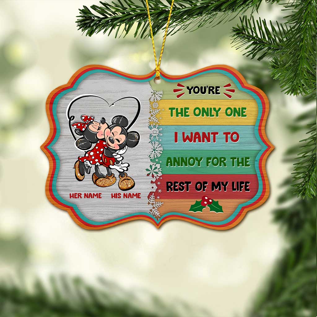 You're The Only One - Personalized Christmas Mouse Ornament (Printed On Both Sides)