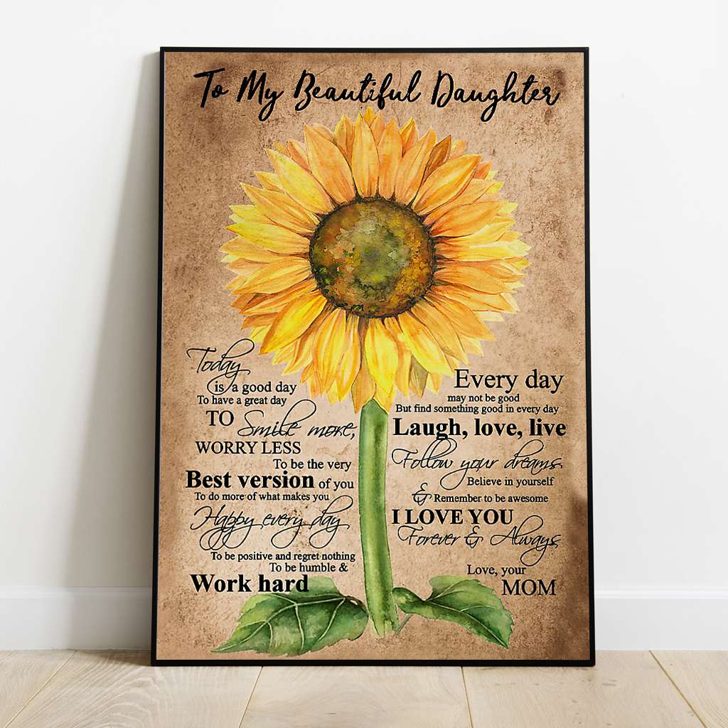 Meaningful Quote Poster From Mom To Daughter - Family Poster 0921