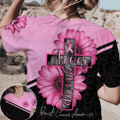 Daisy Pink Breast Cancer - Breast Cancer Awareness All Over T-shirt and Hoodie 0822