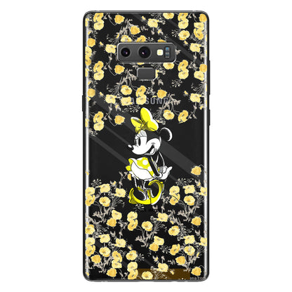 Yellow Floral - Personalized Mouse Clear Phone Case