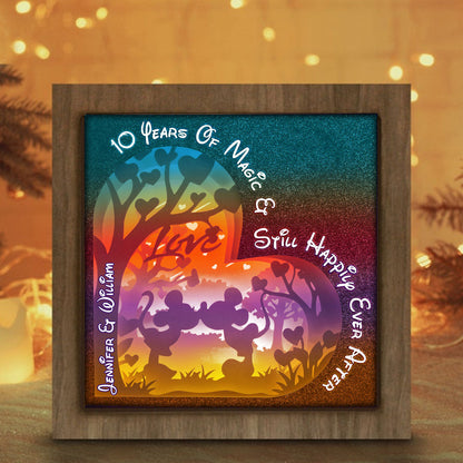 A Magic Couple - Personalized Mouse Light Shadow Box