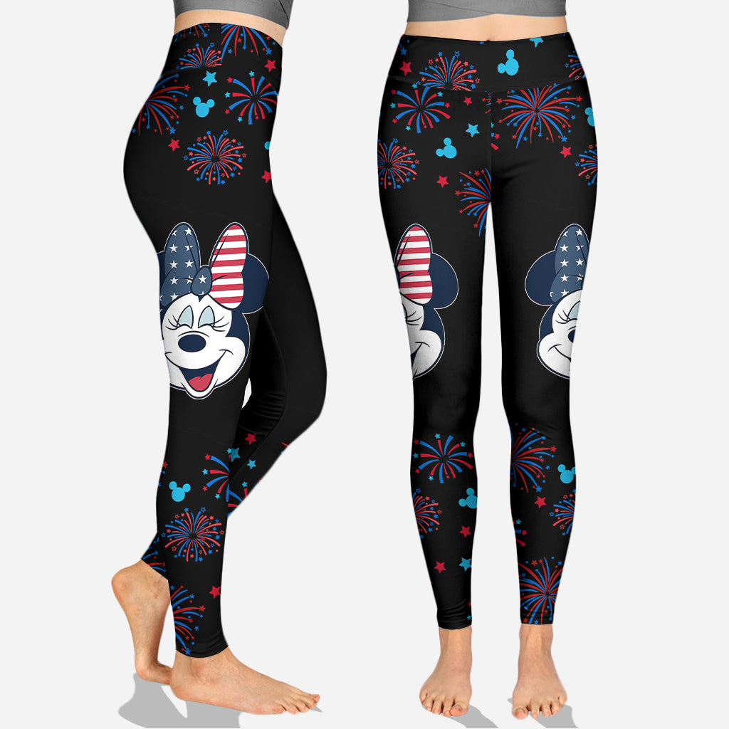 July Mouse - Personalized Mouse Cross Tank Top and Leggings