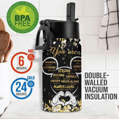 You Are - Personalized Mouse Kids Water Bottle