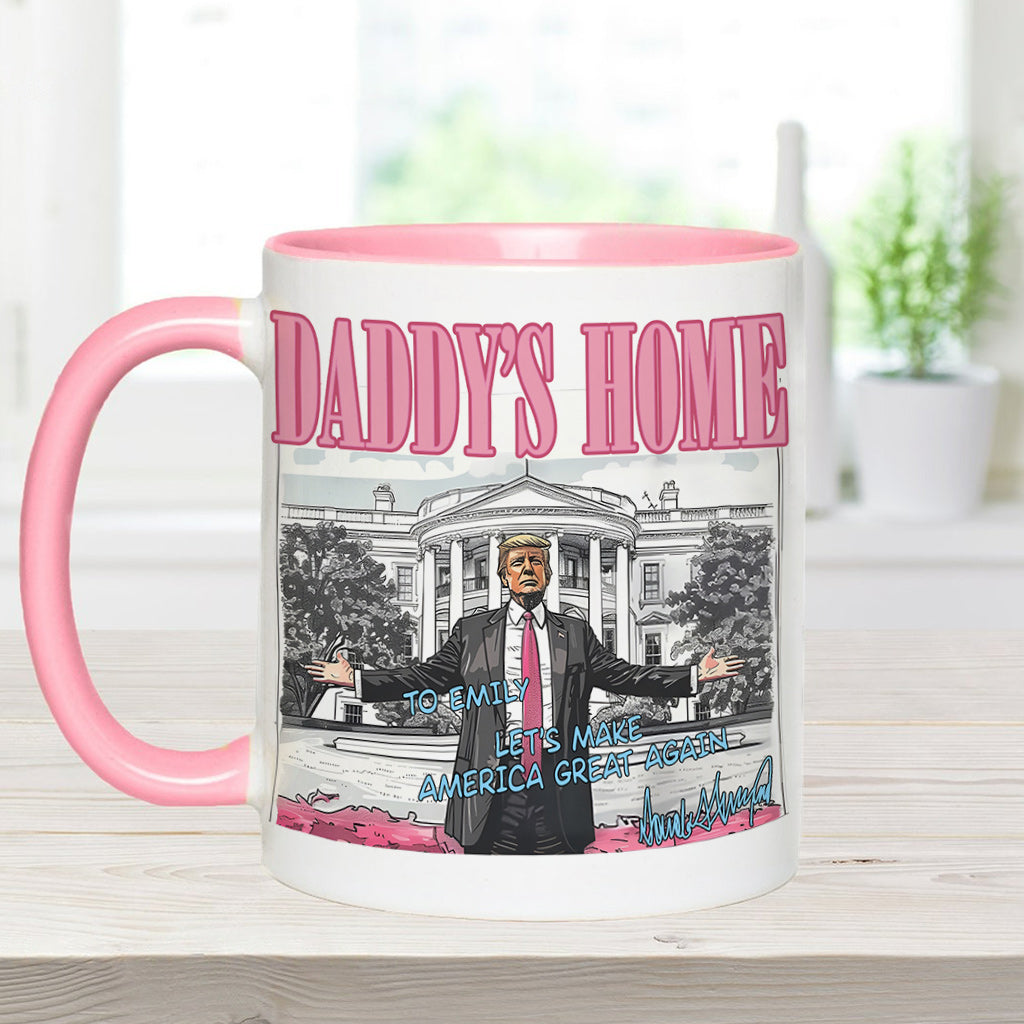 Daddy's Home - Personalized Accent Mug