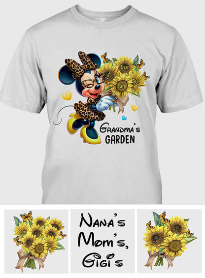 Grandma's Mom's Garden Custom Any Title - Personalized Mouse T-shirt And Hoodie