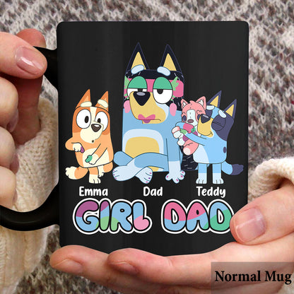 Girl's Dad - Personalized Father Mug