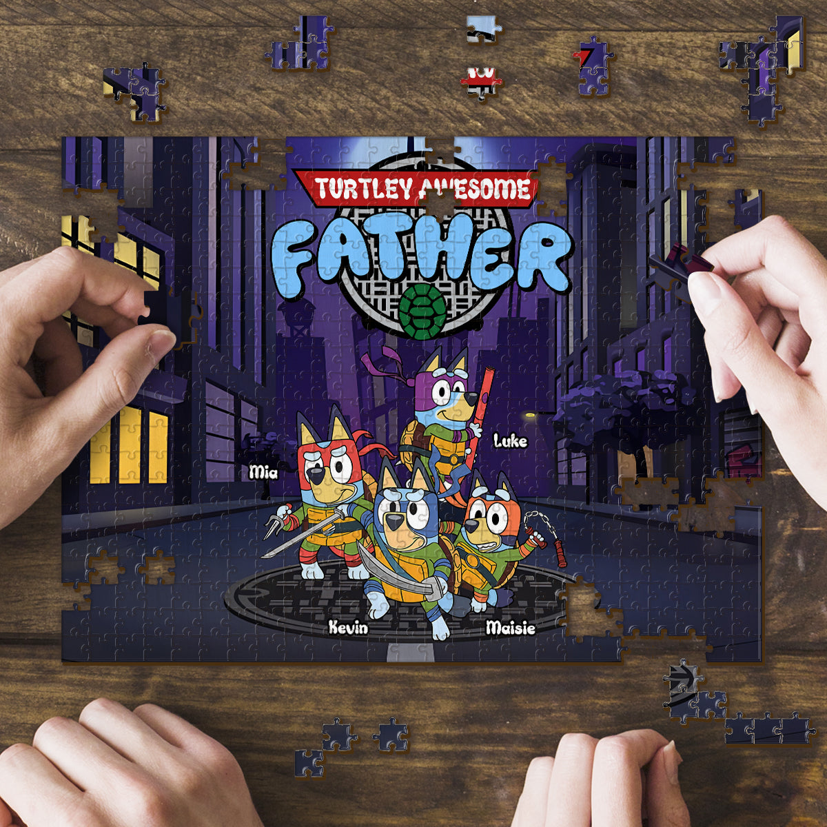Awesome Father - Personalized Father Jigsaw Puzzle
