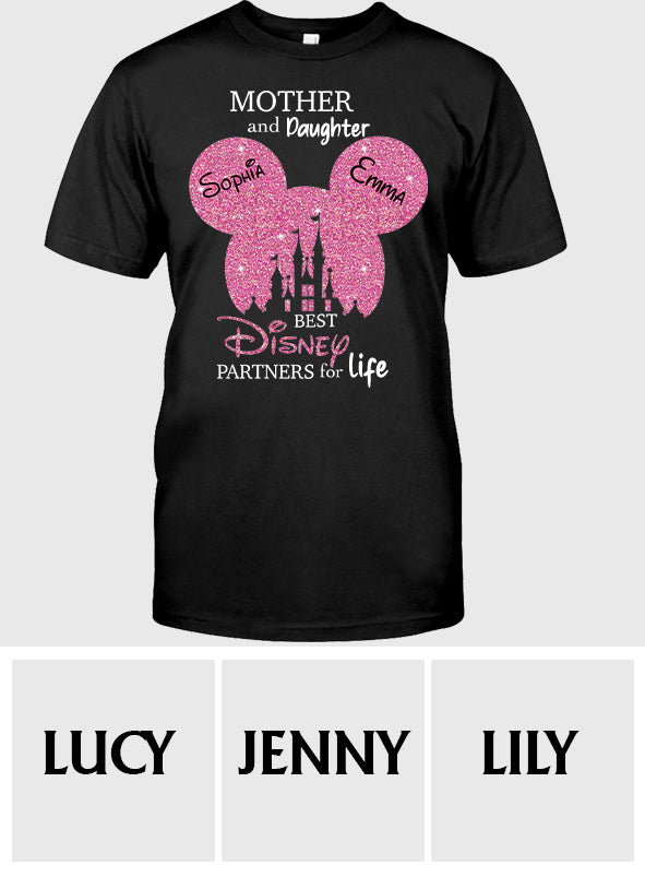 Mother And Daughter Best Partners For Life - Personalized Mouse T-shirt And Hoodie