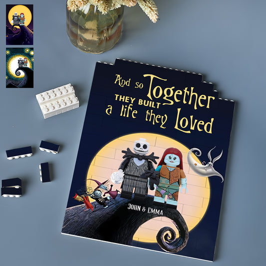 And So Toghether We Built The Life We Loved - Personalized Nightmare Vertical Rectangle Building Brick Blocks Printed On Both Sides
