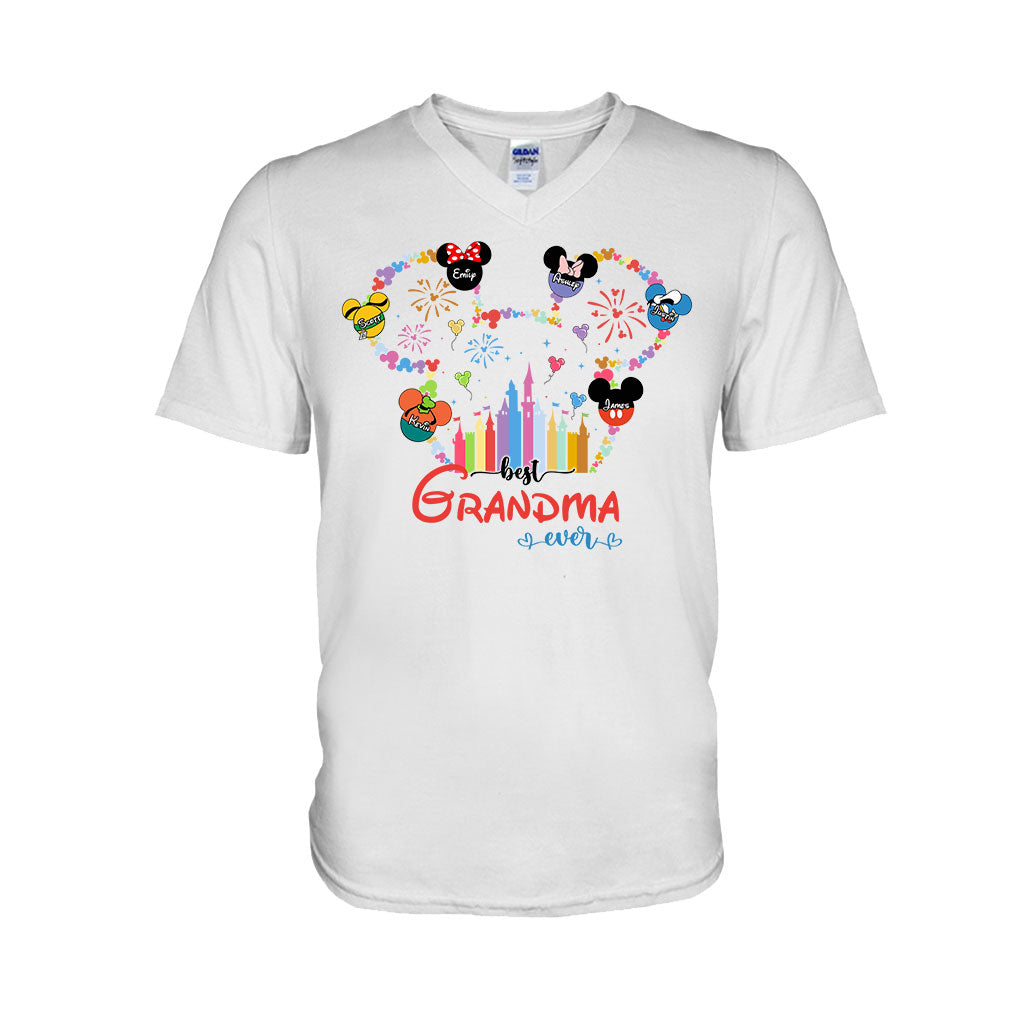 Best Grandma Mom Ever - Personalized Mouse T-shirt And Hoodie