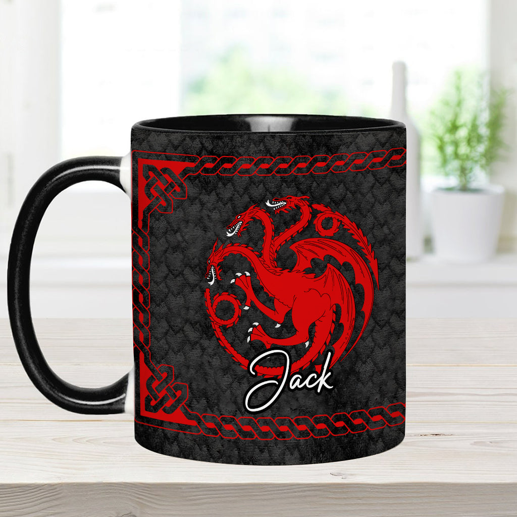 Team Black - Personalized Thrones Game Accent Mug